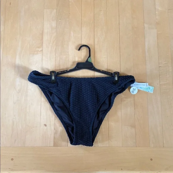 Celebrity Pink Black Textured Bikini Bottoms - Picture 1 of 7